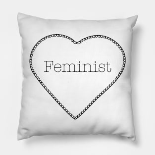 Feminist Heart T-Shirt Pillow