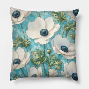 Anemone Flowers Pillow