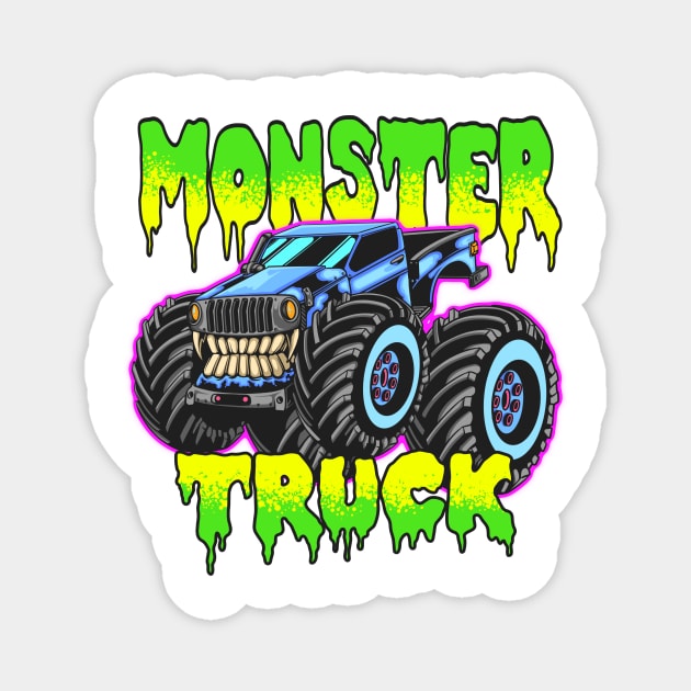 Monster truck Magnet by phsycartwork