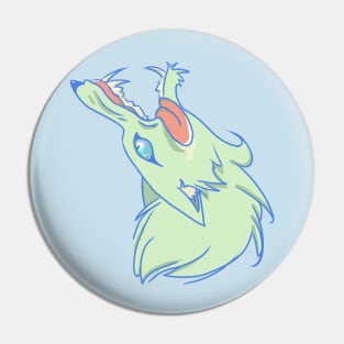 Wolf Bust(Blue) Pin