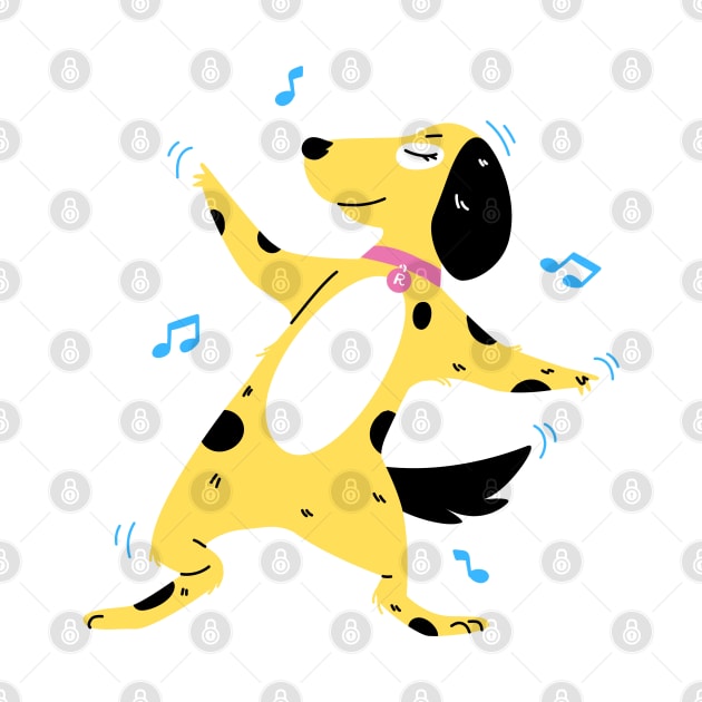 dancing brown dog design by Artistic_st