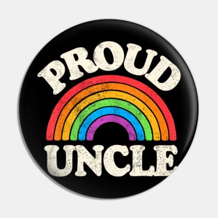 LGBTQ Proud Uncle Gay Pride LGBT Ally Family Flag Pin