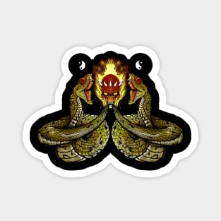 Skull and snakes Magnet