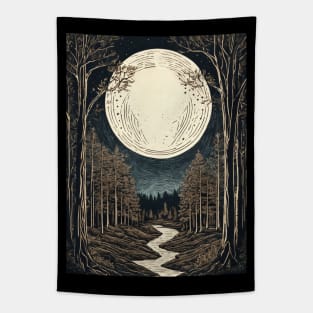 Moonlit Forest Tapestry
