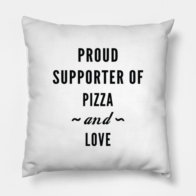 Pizza And Love Pillow by VectorPlanet