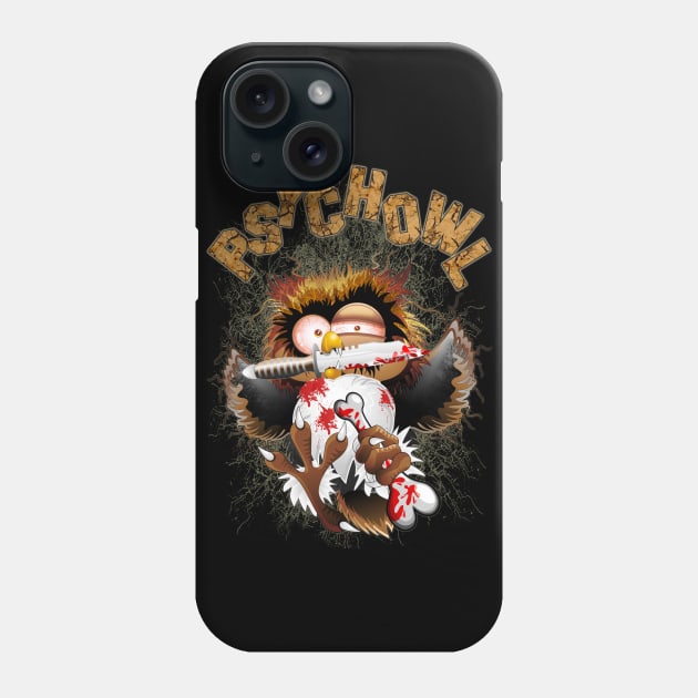 Psycho Owl Killer Cartoon Phone Case by BluedarkArt