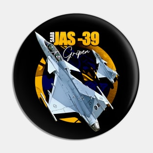 JAS39 Gripen Swedish Air Force Fighterjet Pin