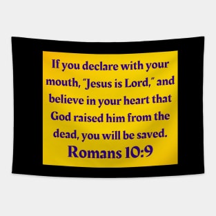 Bible Verse Romans 10:9 Tapestry