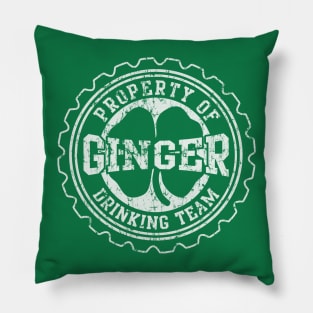 Ginger Irish Drinking Team Beer Cap Pillow