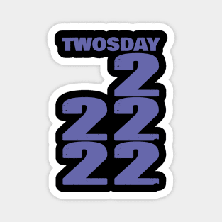 Twosday 22222 in Very Peri Typography Magnet