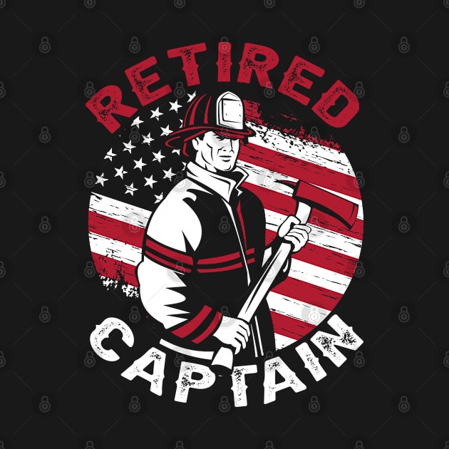 US Flag | Firefighter Retirement | Patriotic Retired Captain by swissles