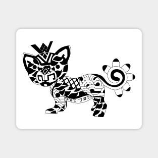 cougar tiger cute cat ecopop pattern Magnet