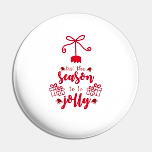 Christmas calligraphy ornament Pin