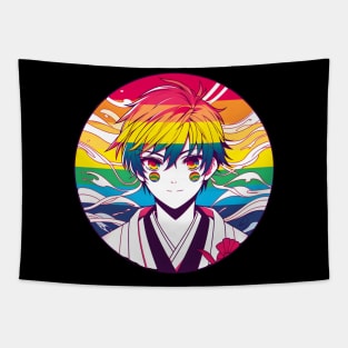 Pride month Japanese manga boy Tapestry