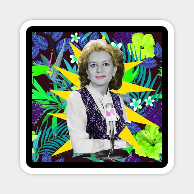 Barbara Walters Magnet by austyndelugoart