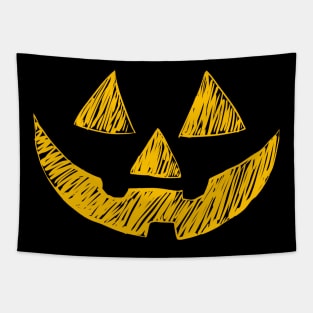 Orange Jack o Lantern Tapestry