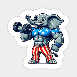 Muscular Elephant Magnet