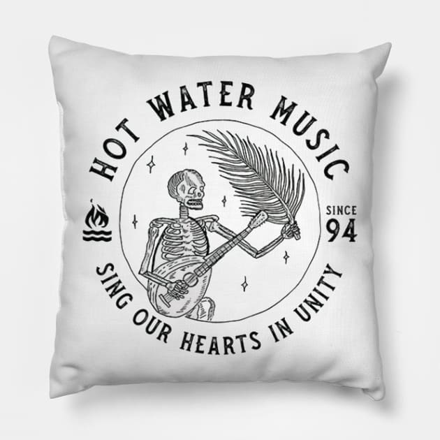 Hot Water Music Pillow by ProjectDogStudio