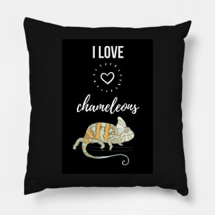I Love Chameleons Pillow