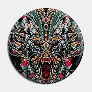 Great Dragon Mecha Illustration Pin