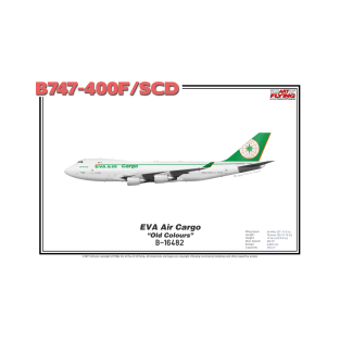 Boeing B747-400F/SCD - EVA Air Cargo "Old Colours" (Art Print) T-Shirt