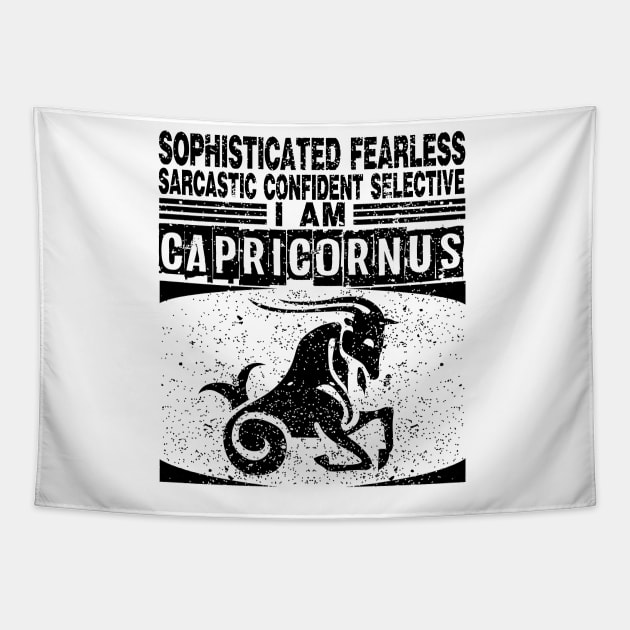 Capricornus Horoscope Sign Tapestry by SublimeDesign