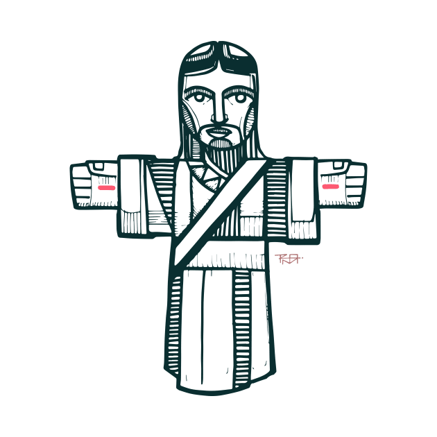 Jesus Christ Open arms illustration by bernardojbp