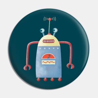 Retro Robot Pin