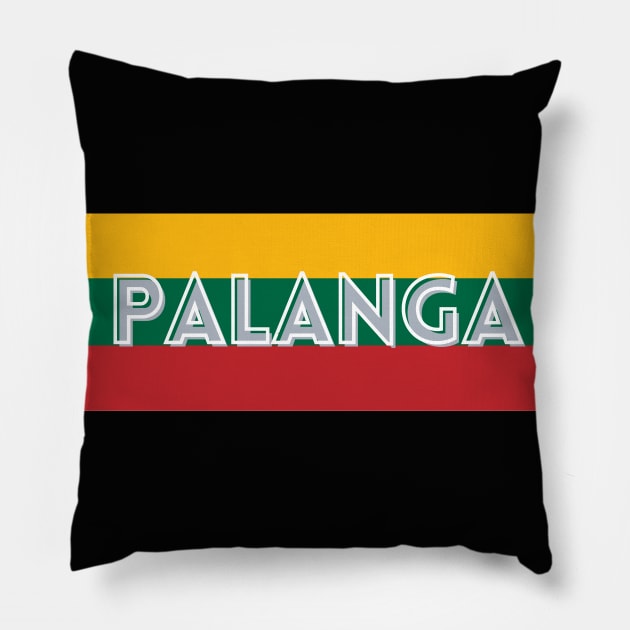 Palanga City in Lithuania Flag Pillow by aybe7elf