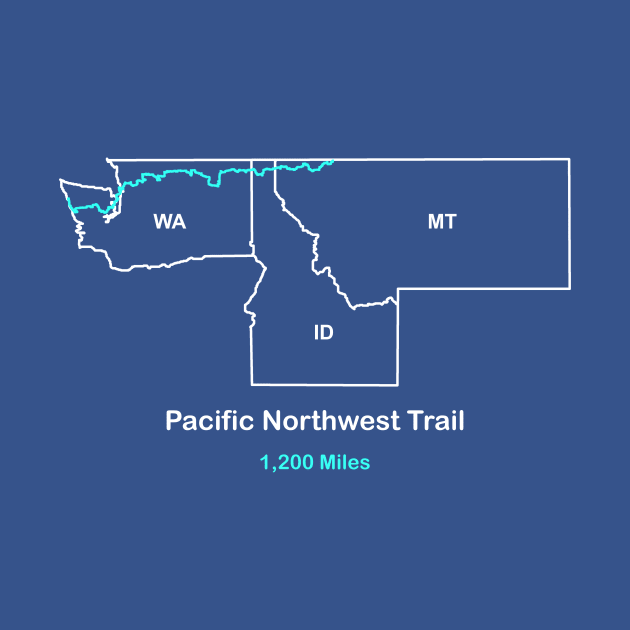 Pacific Northwest Trail, National Scenic Trail Route Map by numpdog