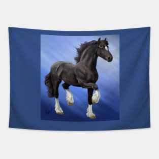 Friesian Cross with White Socks Tapestry