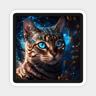 Sparkly Bengal Cat Magnet