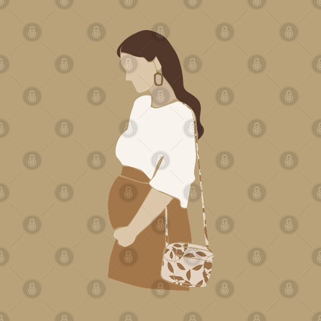 Abstract pregnant vector mother artistic Illustration by NJORDUR