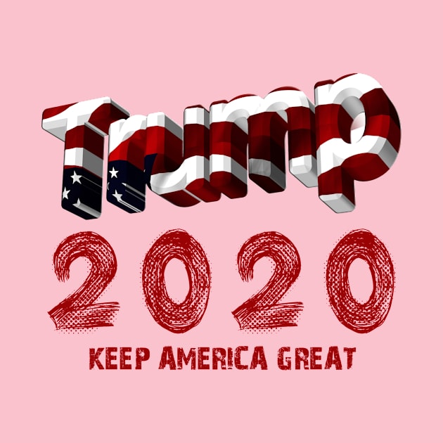 Trump 2020 Keep America Great USA Flag by key_ro