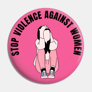 Stop violence against women Pin