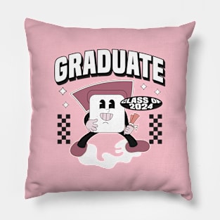 Class of 2024 Graduation 2024 // Retro Style Design Pillow