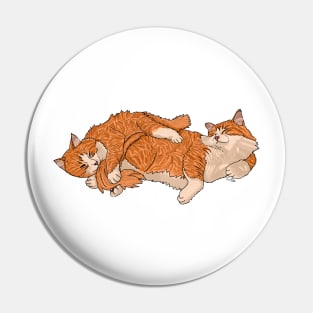 Ginger Cats Cuddly Puddle Pin