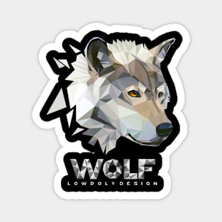 Wolf Lowpoly Magnet