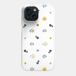 Weatherman symbols - polka Phone Case