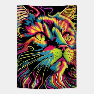 Psychedelic Cat 31.0 Tapestry