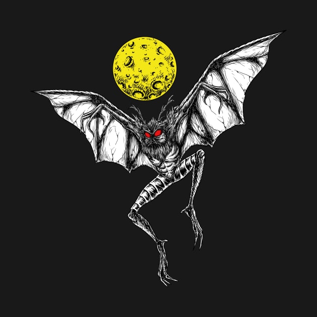 Witness the Legend: Mothman Cryptid Design by Holymayo Tee