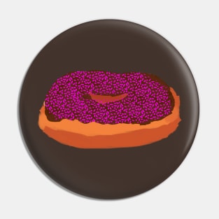 Chocolate Donut with Pink Sprinkles Pin