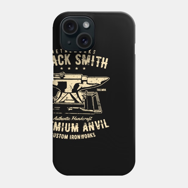 Black Smith Anvil Phone Case by JakeRhodes