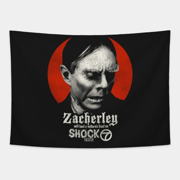 Zacherley "Roland" Horror Host of Shock Theater Tapestry by darklordpug