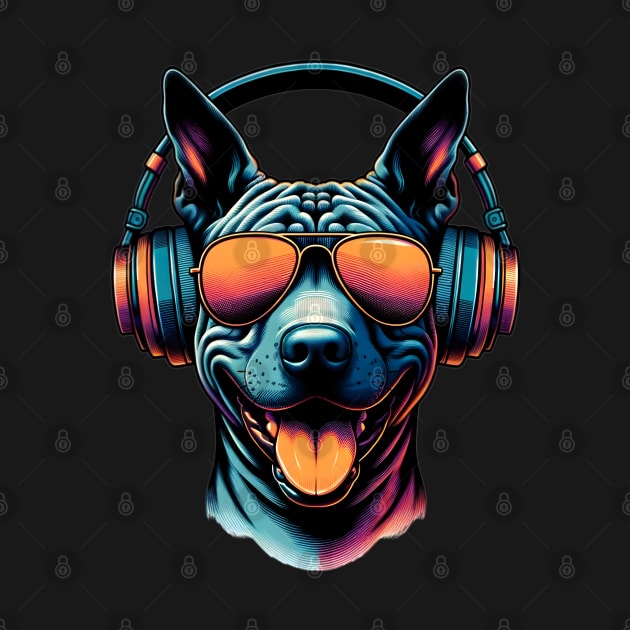 Smiling Thai Ridgeback as a Musical DJ by ArtRUs