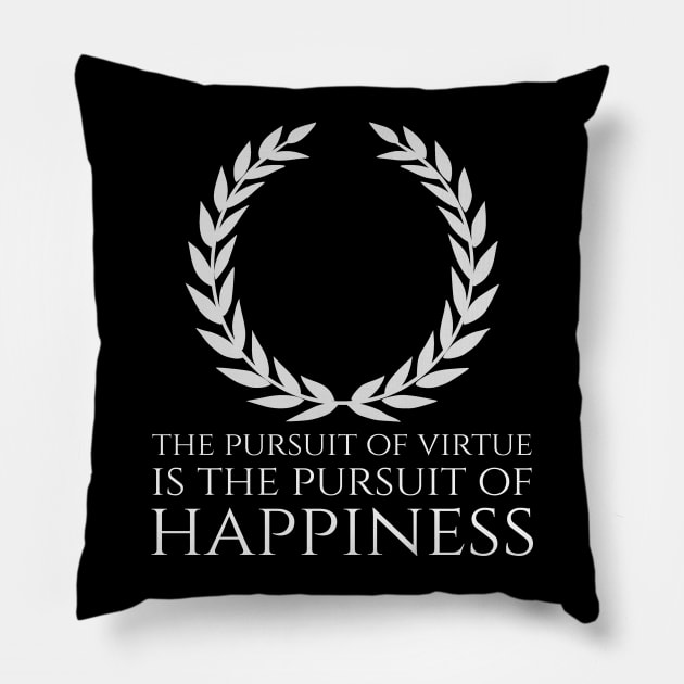 Stoicism Virtue Happiness Ancient Greek & Roman Philosophy Pillow by Styr Designs