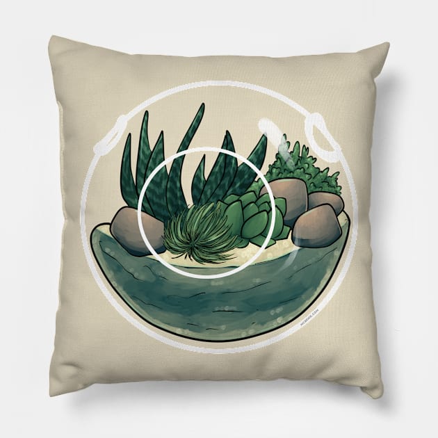 Cactus Terrarium Pillow by mcbenik