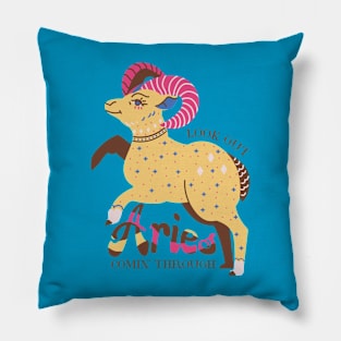 Girly Aries ram astrology sun sign zodiac birth sign birthday Pillow