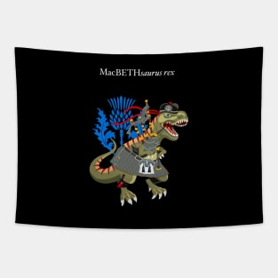 Clanosaurus Rex MacBETHsaurus rex Plaid MacBeth Scotland Ireland Family Tartan Tapestry