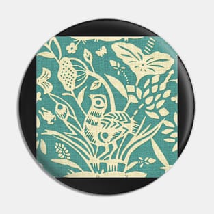 Papercut Garden (emerald inv) Pin